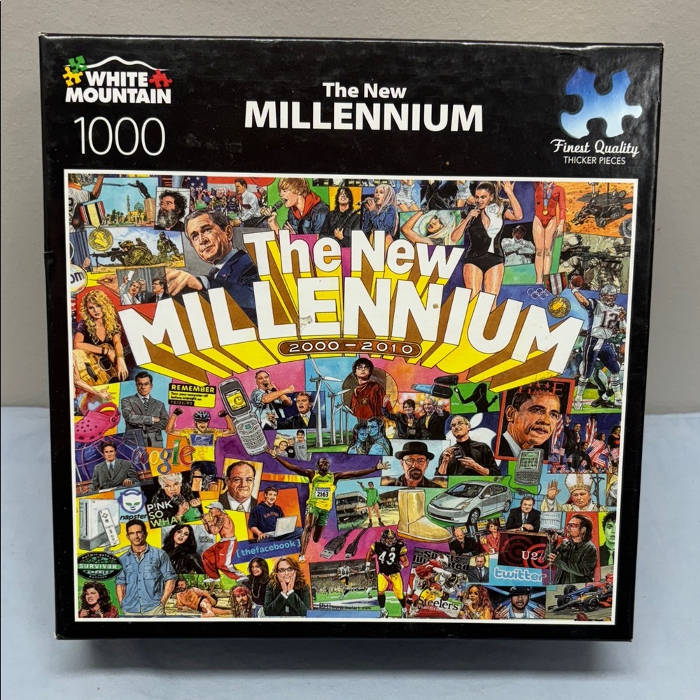 White Mountain 1000 Pc Puzzle New Millennium Survivor American Idol Napster NEW